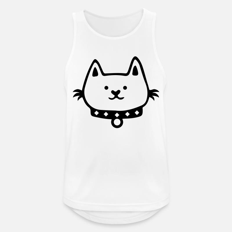 cat comic - Männer Tank Top atmungsaktiv - Weiß
