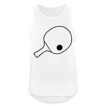 Table tennis rackets, table tennis - Men's Breathable Tank Top - white - Front - Nick (188cm)