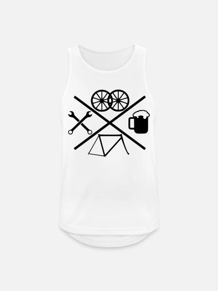 Cross Bike - Männer Tank Top atmungsaktiv - Weiß