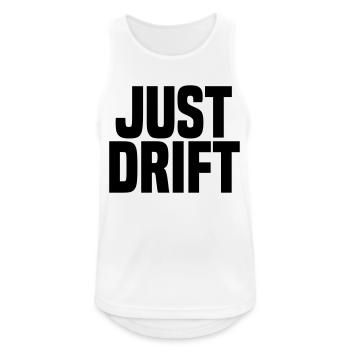 Just Drift - Männer Tank Top atmungsaktiv - Weiß - Vorne - Nick (188cm)