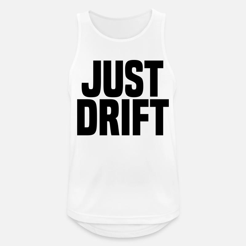 Just Drift - Männer Tank Top atmungsaktiv - Weiß