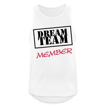 Dream Team Member - Men's Breathable Tank Top - white - Front - Nick (188cm)