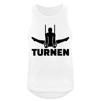Turnen - Männer Tank Top atmungsaktiv - Weiß - Vorne - Nick (188cm)
