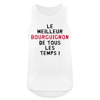 Bourgogne / Bourguignon / Bourguignonne / Région - Débardeur respirant Homme - blanc - Devant - Nick (188cm)