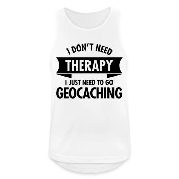 Therapy - Geocaching - Débardeur respirant Homme - blanc - Devant - Nick (188cm)