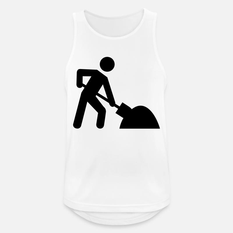 Bauarbeiter - Männer Tank Top atmungsaktiv - Weiß