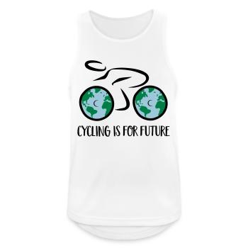 Fahrrad - Männer Tank Top atmungsaktiv - Weiß - Vorne - Nick (188cm)