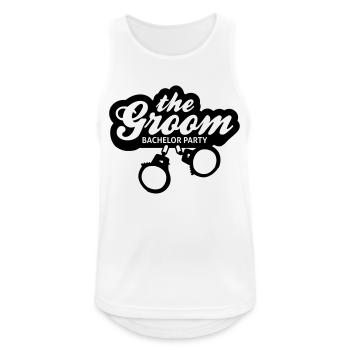 junggesellen abschied - Männer Tank Top atmungsaktiv - Weiß - Vorne - Nick (188cm)