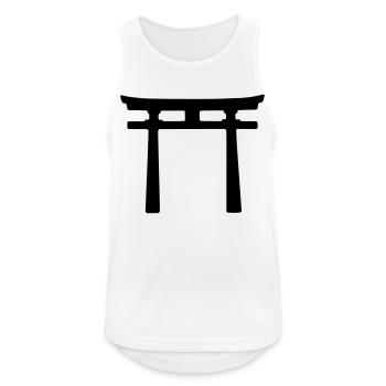 Japanisches Torii Design - Männer Tank Top atmungsaktiv - Weiß - Vorne - Nick (188cm)