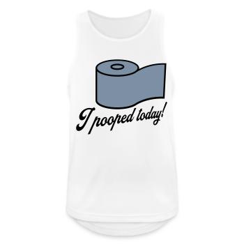 I pooped today quote - Men's Breathable Tank Top - white - Front - Nick (188cm)