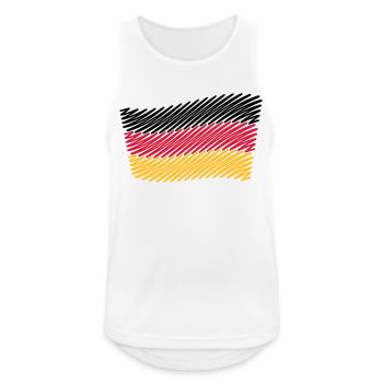 National Flag Of Germany (Scribble) - Men's Breathable Tank Top - white - Front - Nick (188cm)
