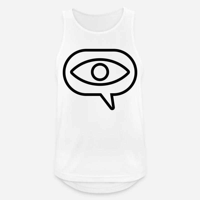 Visual Vision Eye Speech Bubble - Men's Breathable Tank Top - white