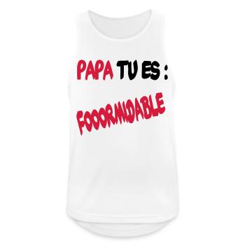 Dad, you're great - Men's Breathable Tank Top - white - Front - Nick (188cm)