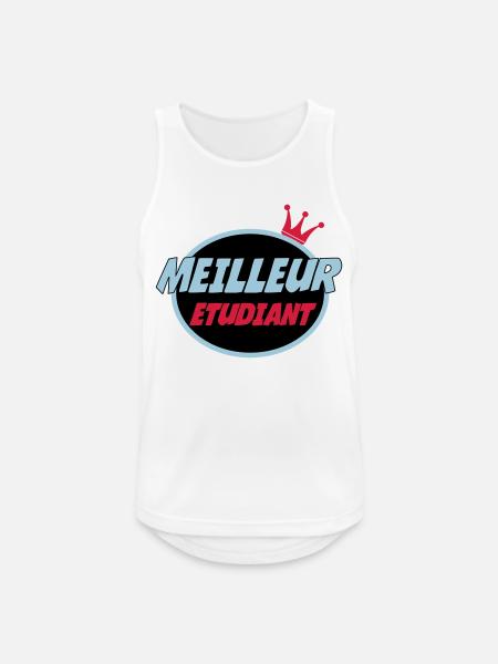 BEST STUDENT - Men's Breathable Tank Top - white