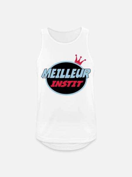 BESTER LEHRER - Männer Tank Top atmungsaktiv - Weiß