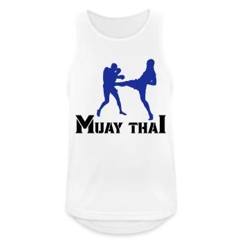 Muay Thai - Men's Breathable Tank Top - white - Front - Nick (188cm)