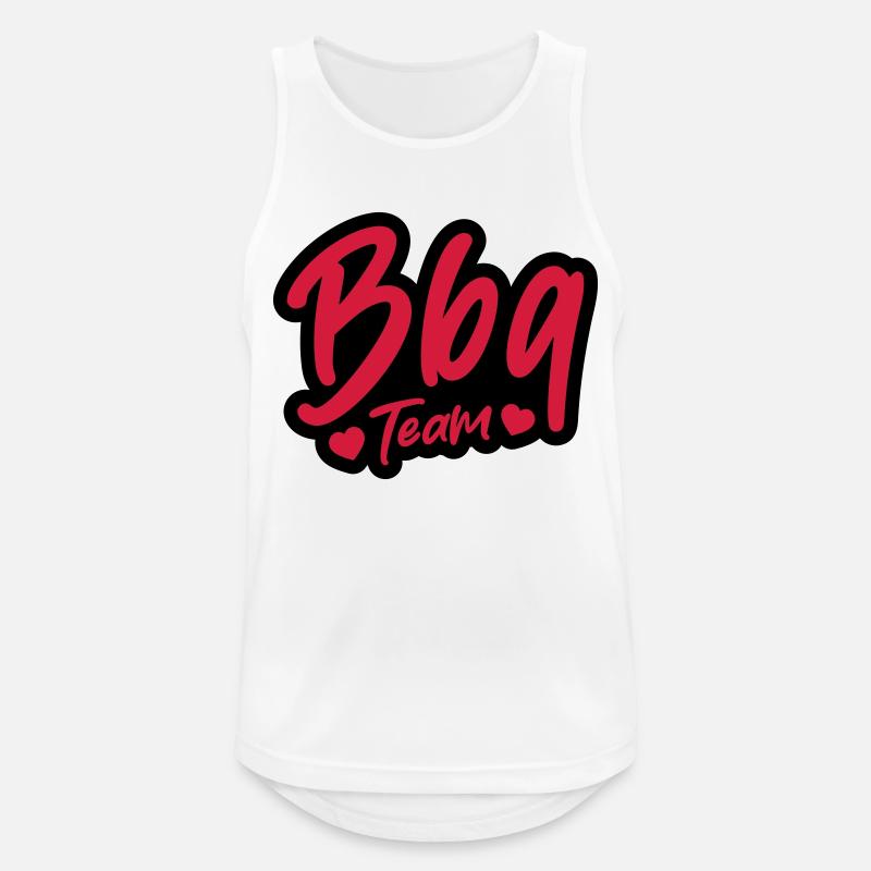 BBQ Grill Team - Men's Breathable Tank Top - white