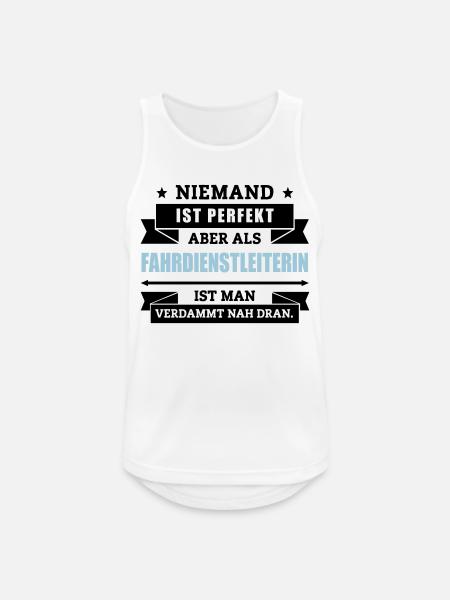 Fun Fahrdienstleiterin - Männer Tank Top atmungsaktiv - Weiß
