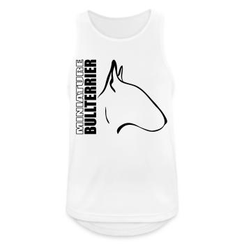 MINIATURE BULLTERRIER PROFIL - Männer Tank Top atmungsaktiv - Weiß - Vorne - Nick (188cm)
