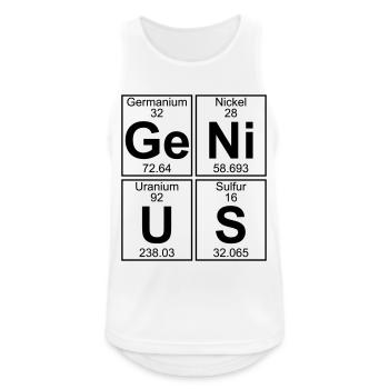 Ge-Ni-U-S (genius) - BIG - Débardeur respirant Homme - blanc - Devant - Nick (188cm)