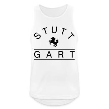 Stuttgart - Männer Tank Top atmungsaktiv - Weiß - Vorne - Nick (188cm)