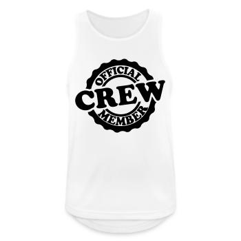 Cooler Official Crew Member Stamp (Cachet du membre de texte officiel de l’équipage Cooler) - Débardeur respirant Homme - blanc - Devant - Nick (188cm)