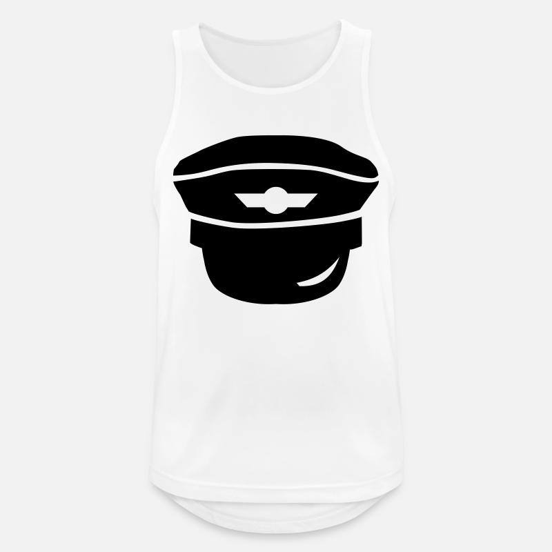 Pilot - Männer Tank Top atmungsaktiv - Weiß