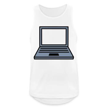 ordinateur portable notebook écran pc écriture tab - Débardeur respirant Homme - blanc - Devant - Nick (188cm)