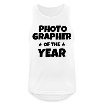 Fotograf / Fotografie / Bild / Video - Männer Tank Top atmungsaktiv - Weiß - Vorne - Nick (188cm)