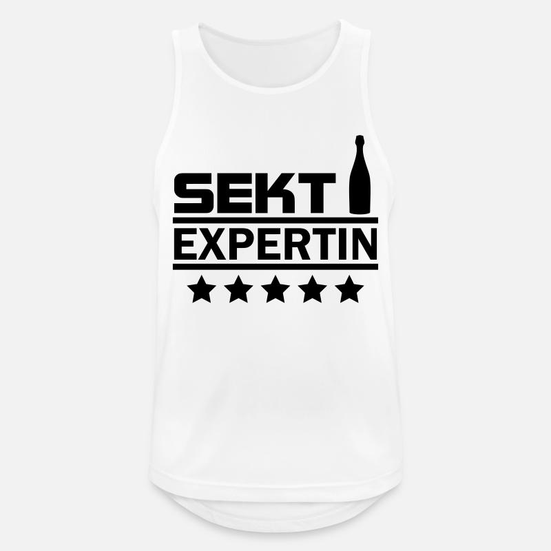 sekt expertin - Männer Tank Top atmungsaktiv - Weiß