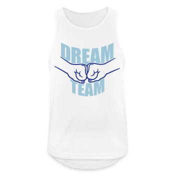 Dream Team Crew - Männer Tank Top atmungsaktiv - Weiß - Vorne - Nick (188cm)