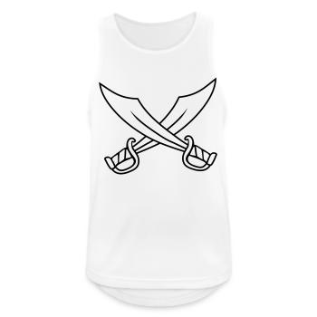 Armes 2 Sabres - Débardeur respirant Homme - blanc - Devant - Nick (188cm)