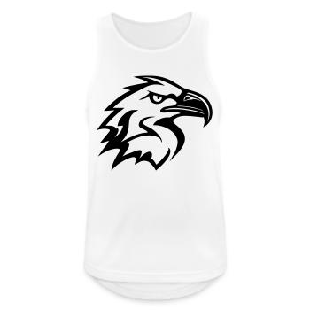 Stilisierter Adlerkopf im Profil - Männer Tank Top atmungsaktiv - Weiß - Vorne - Nick (188cm)