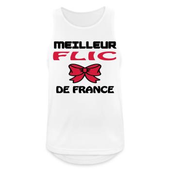 MEILLEUR FLIC DE FRANCE - Débardeur respirant Homme - blanc - Devant - Nick (188cm)