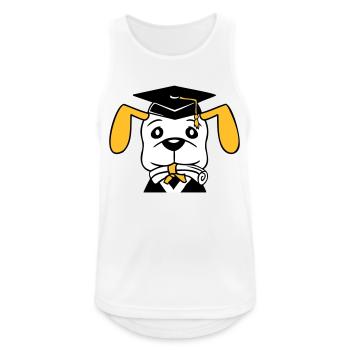 Certificat de fin d’études de l’école canine Gymnase Collège Abi - Débardeur respirant Homme - blanc - Devant - Nick (188cm)
