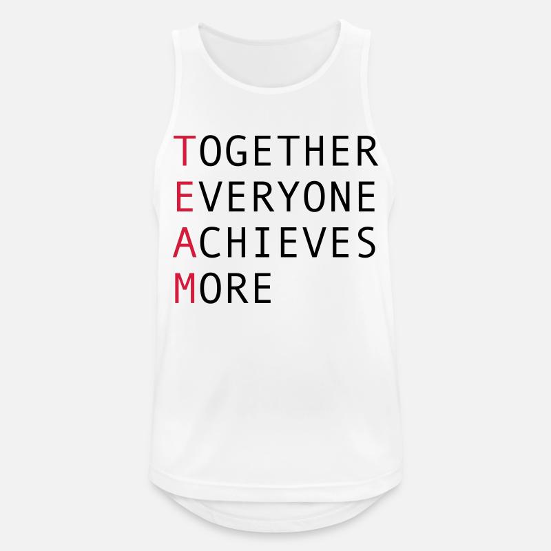 Team - Männer Tank Top atmungsaktiv - Weiß