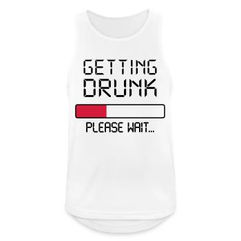getting drunk - Men's Breathable Tank Top - white - Front - Nick (188cm)