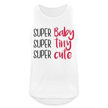 Super Baby Super tiny Super cute - Débardeur respirant Homme - blanc - Devant - Nick (188cm)
