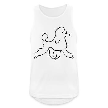 Caniche - Débardeur respirant Homme - blanc - Devant - Nick (188cm)