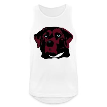 Labrador braun, blond oder schwarz - Männer Tank Top atmungsaktiv - Weiß - Vorne - Nick (188cm)