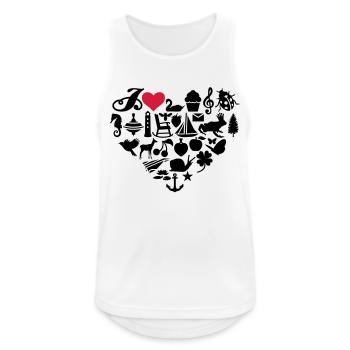 I love - Men's Breathable Tank Top - white - Front - Nick (188cm)