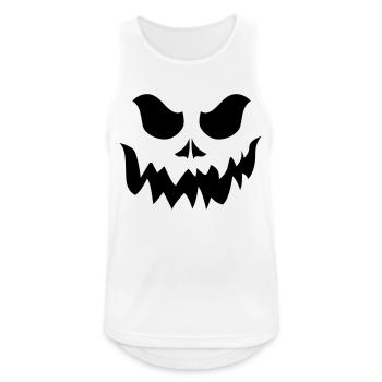 Halloween. Pumpkin - Männer Tank Top atmungsaktiv - Weiß - Vorne - Nick (188cm)