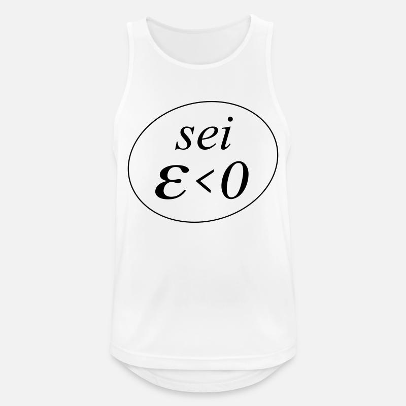 sei Epsilon größer Null - Männer Tank Top atmungsaktiv - Weiß