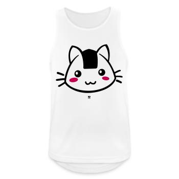 Onigiricat - chat onigiri - Männer Tank Top atmungsaktiv - Weiß - Vorne - Nick (188cm)