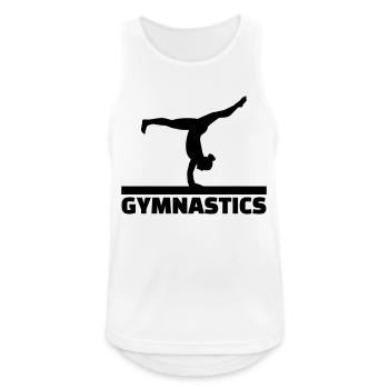 Turnen - Männer Tank Top atmungsaktiv - Weiß - Vorne - Nick (188cm)