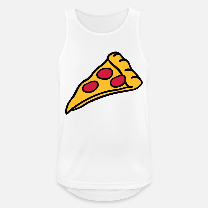 conception Pizza salami fromage - Débardeur respirant Homme - blanc
