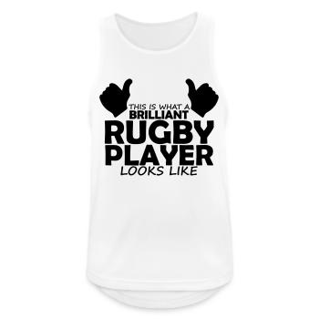 brilliant rugby player - Men's Breathable Tank Top - white - Front - Nick (188cm)