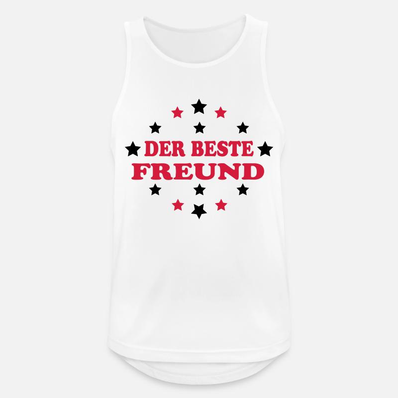 Der beste freund - Männer Tank Top atmungsaktiv - Weiß