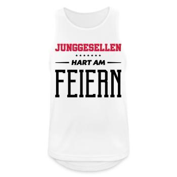 junggesellen hart am feiern - Männer Tank Top atmungsaktiv - Weiß - Vorne - Nick (188cm)