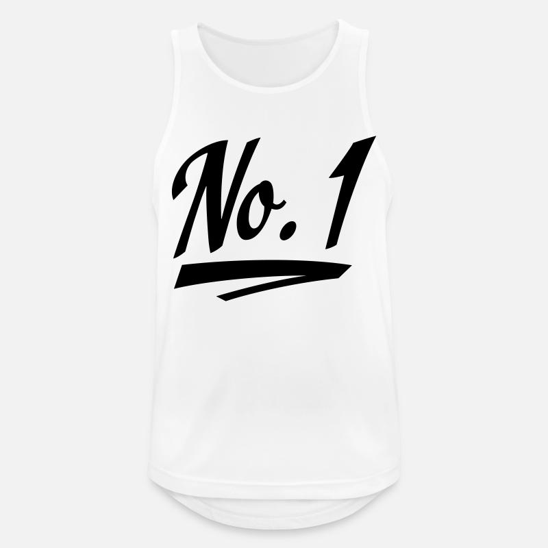 Nummer eins - Männer Tank Top atmungsaktiv - Weiß
